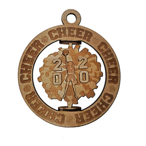 Spinning Cheer Ornament with Photo - Cheer
