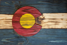 Load image into Gallery viewer, Wood Colorado State Flag