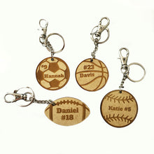 Load image into Gallery viewer, Sports Balls Key Chains &amp; Bag Tags