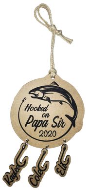 Fish On a Hook Ornament