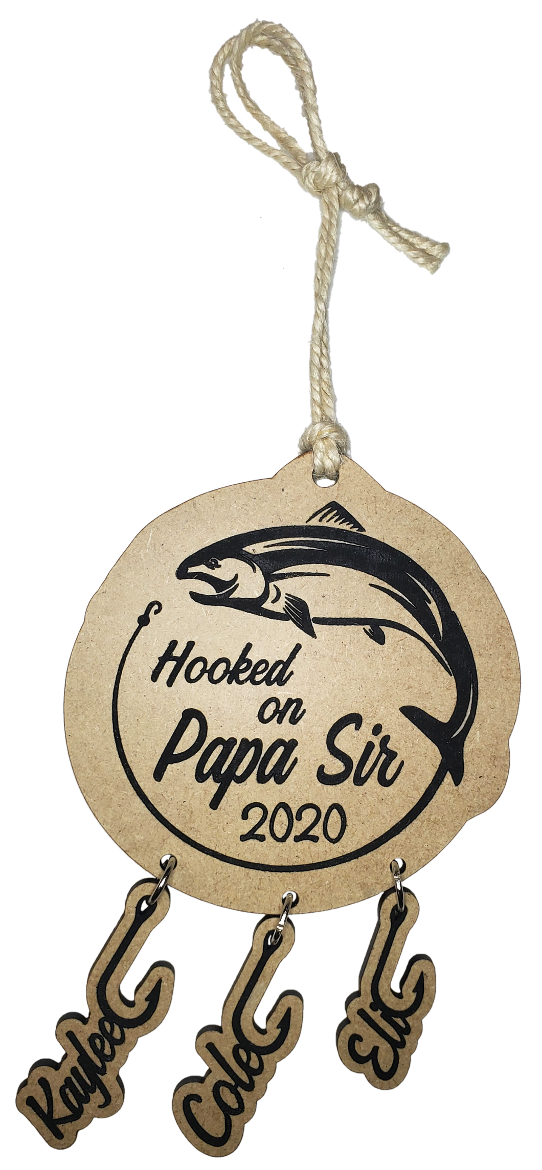 Fish On a Hook Ornament