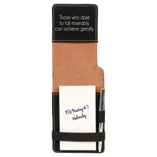 Load image into Gallery viewer, Leatherette Mini Notepad with Pen 3 1/4&quot; x 4 3/4&quot;