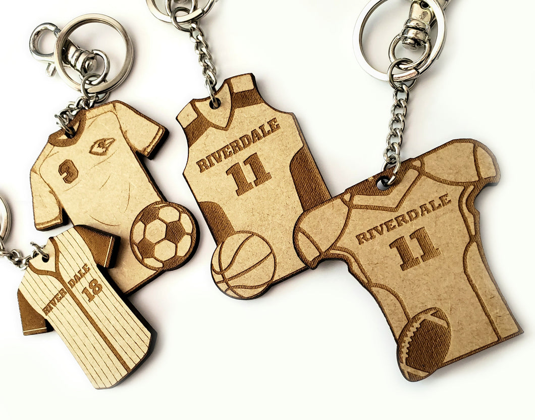 Sports Jersey Key Chains & Bag Tags