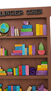 Bookcase with Students Names