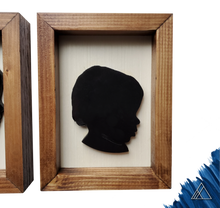 Load image into Gallery viewer, Wood Profile Silhouette Framed Wall Art