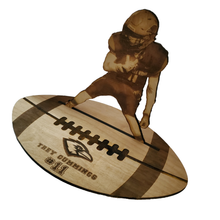 Load image into Gallery viewer, Wood Football Figurine