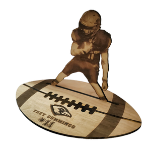 Wood Football Figurine