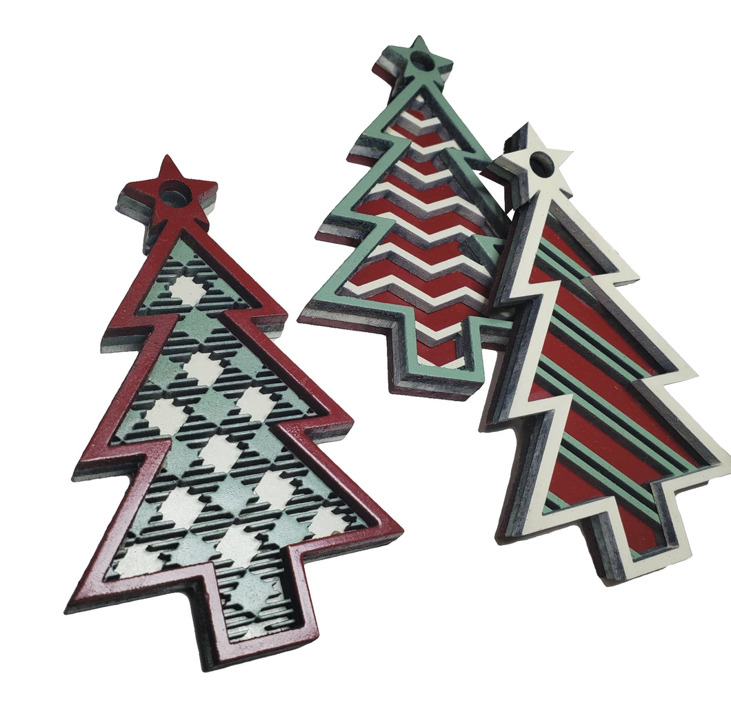 Set of 3 Layered Ornaments